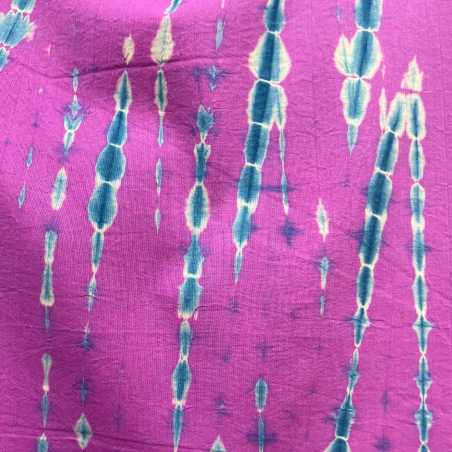 Shibori Pink Blue Tie-Dye Fabric