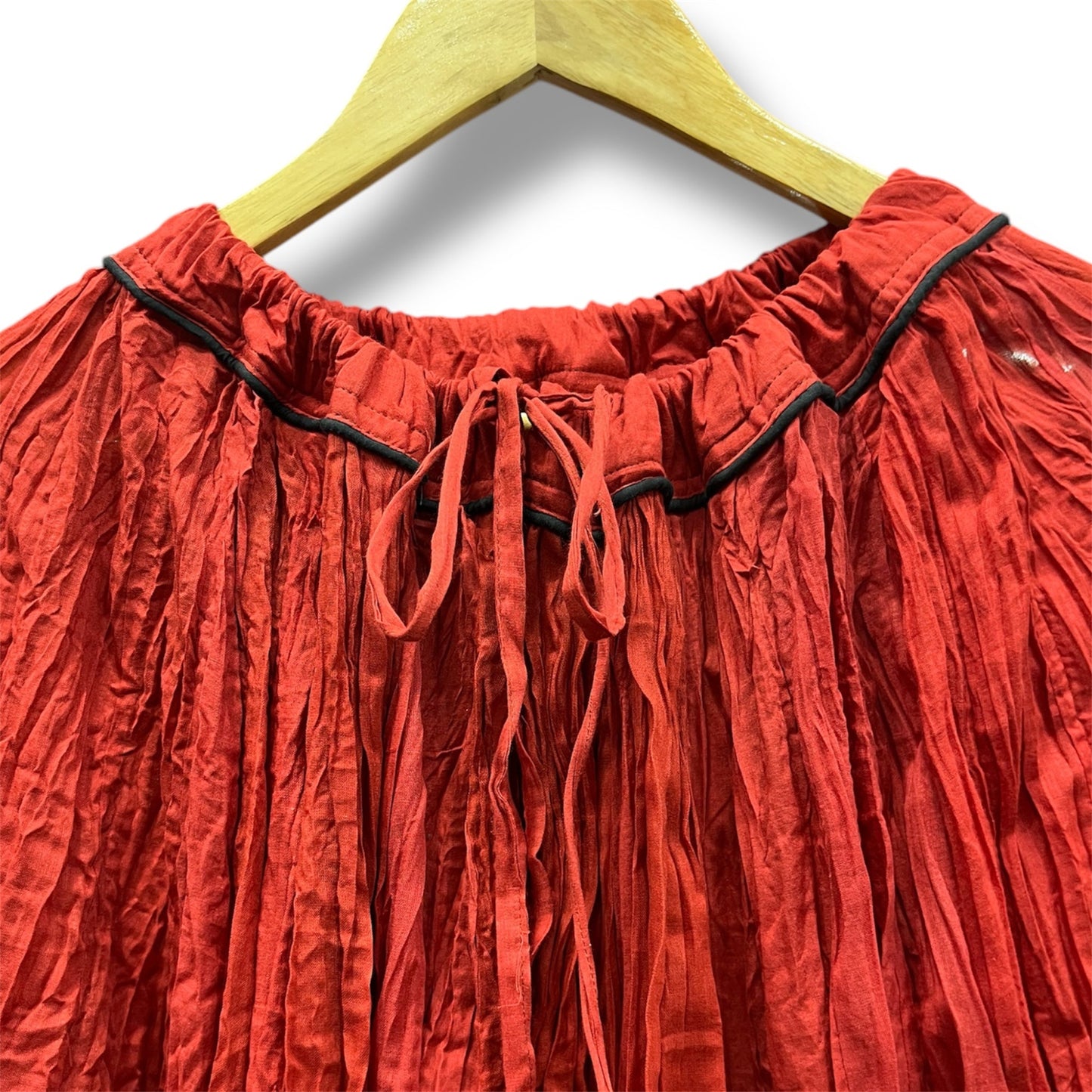 Plain Rust Hand Block Printed Skirt