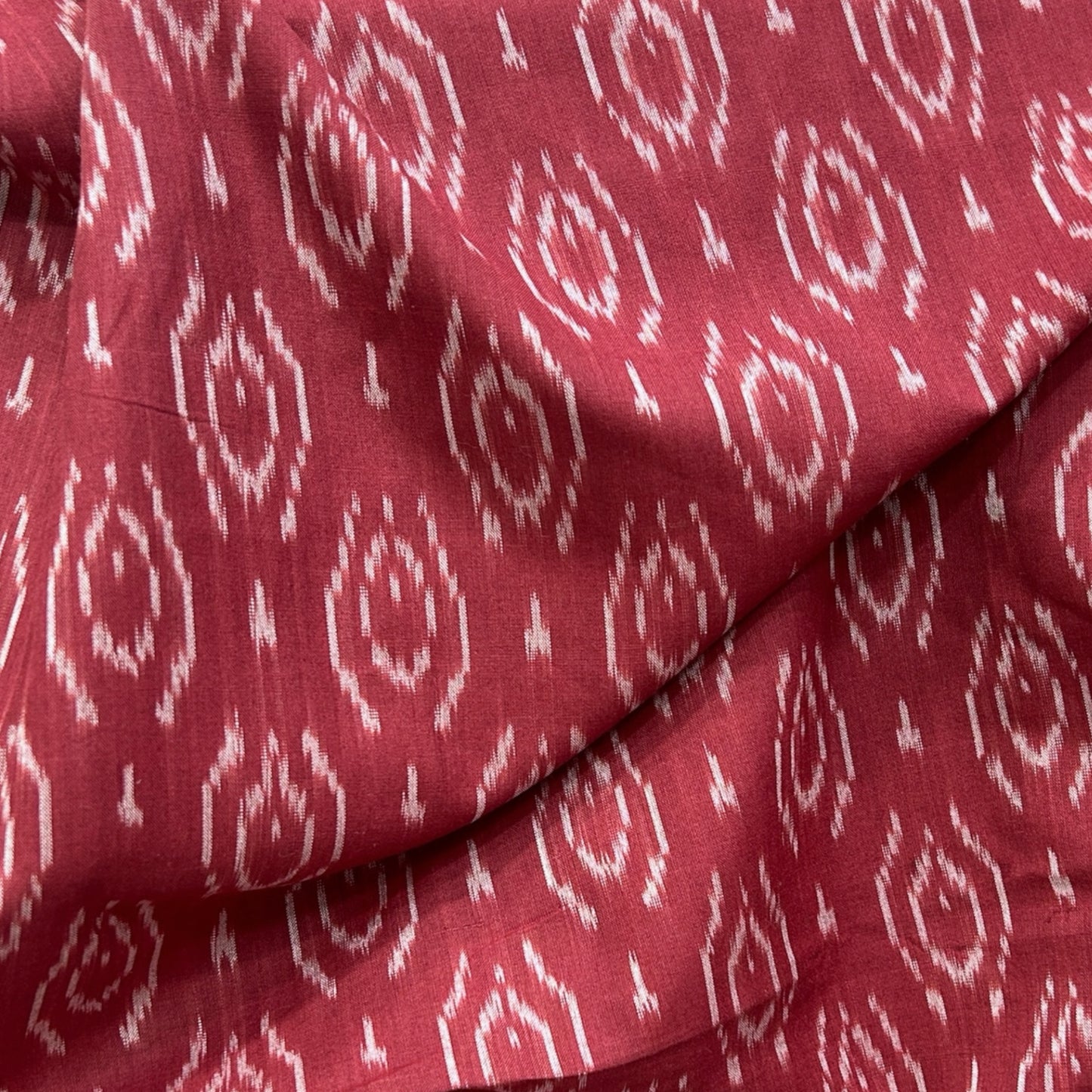 Cotton Mercerised Brown Purple With White Woven Fabric