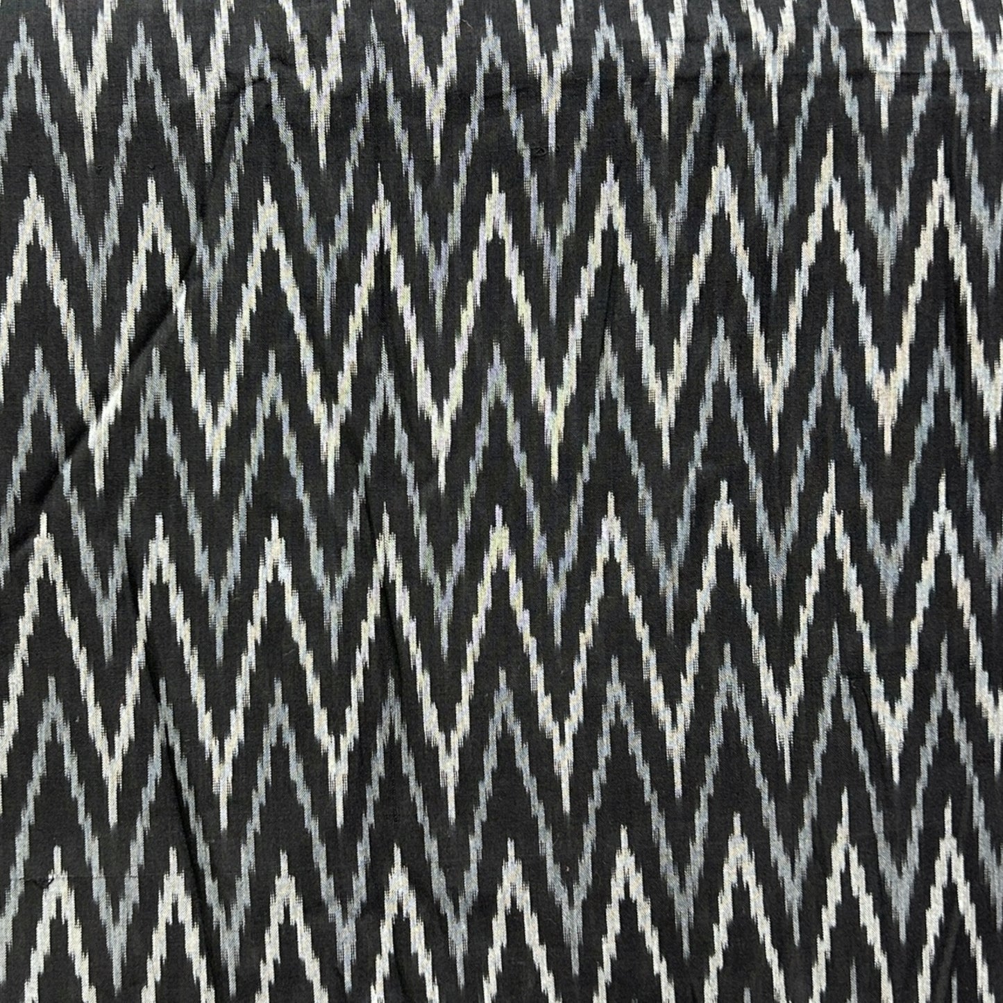 Cotton Mercerised Black With White Woven Fabric