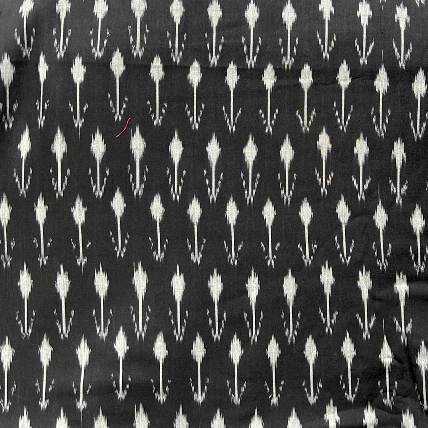 Cotton Mercerised Black With White Woven Fabric