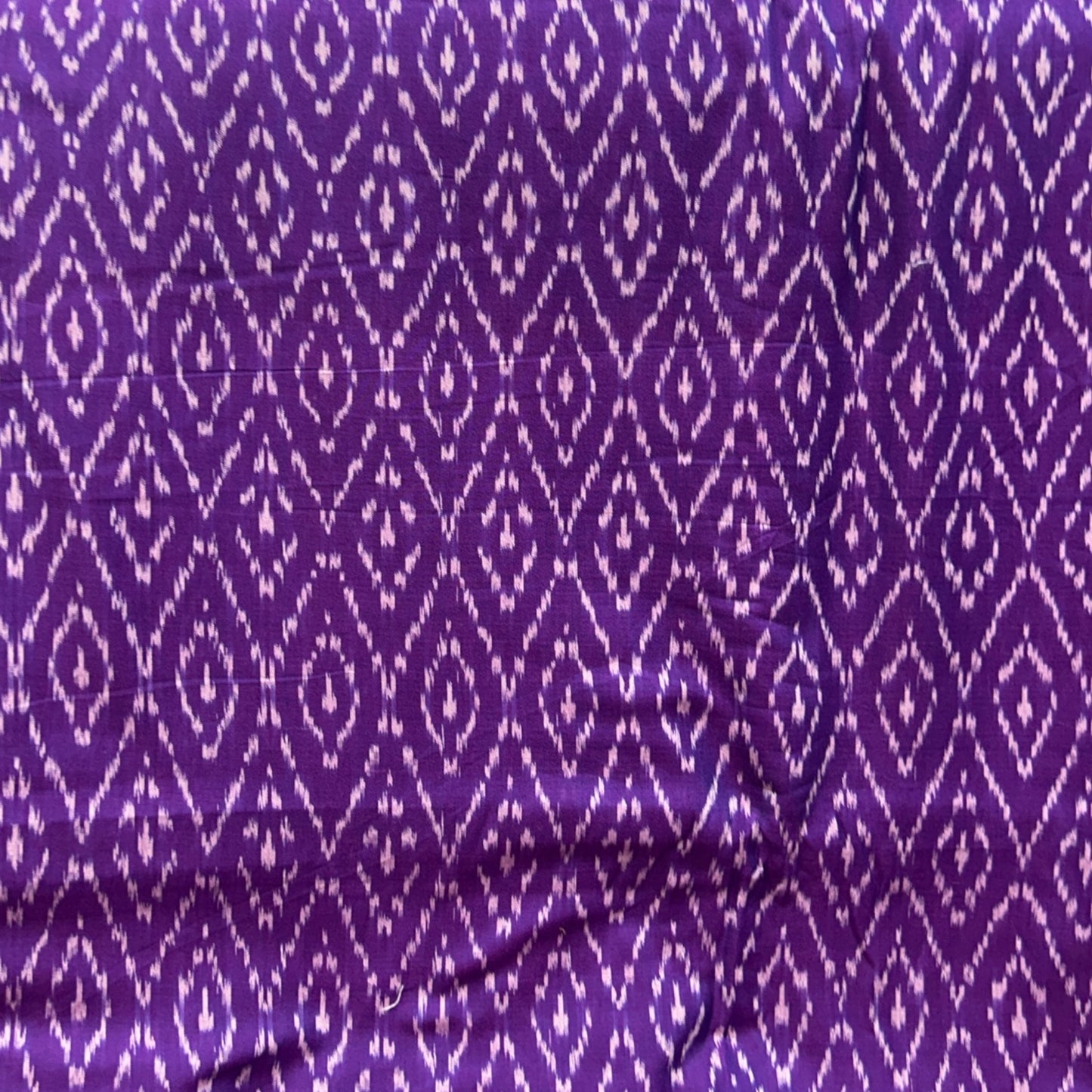 Cotton Mercerised Purple With White Woven Fabric