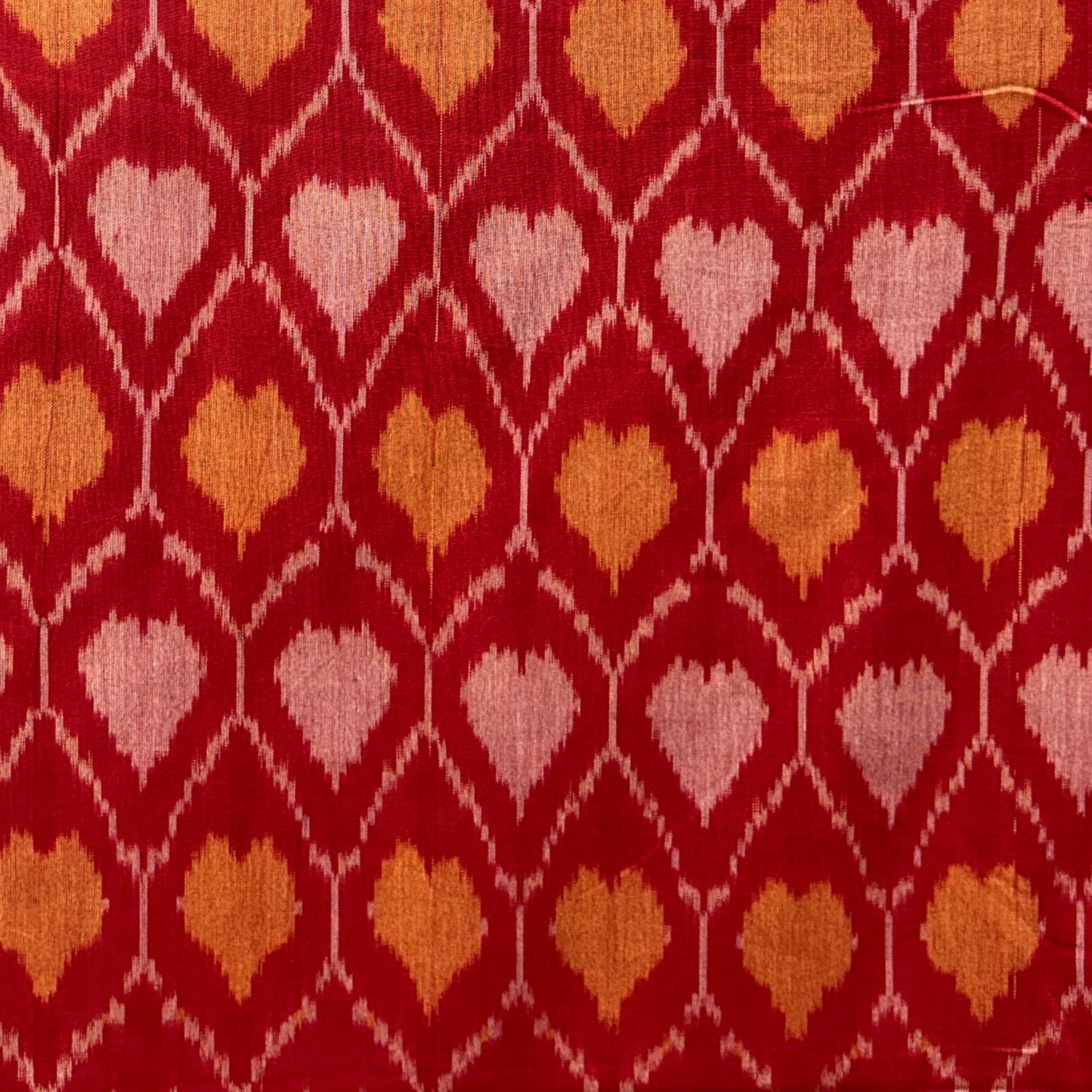 Cotton Mercerised Orange With Yellow Woven Fabric