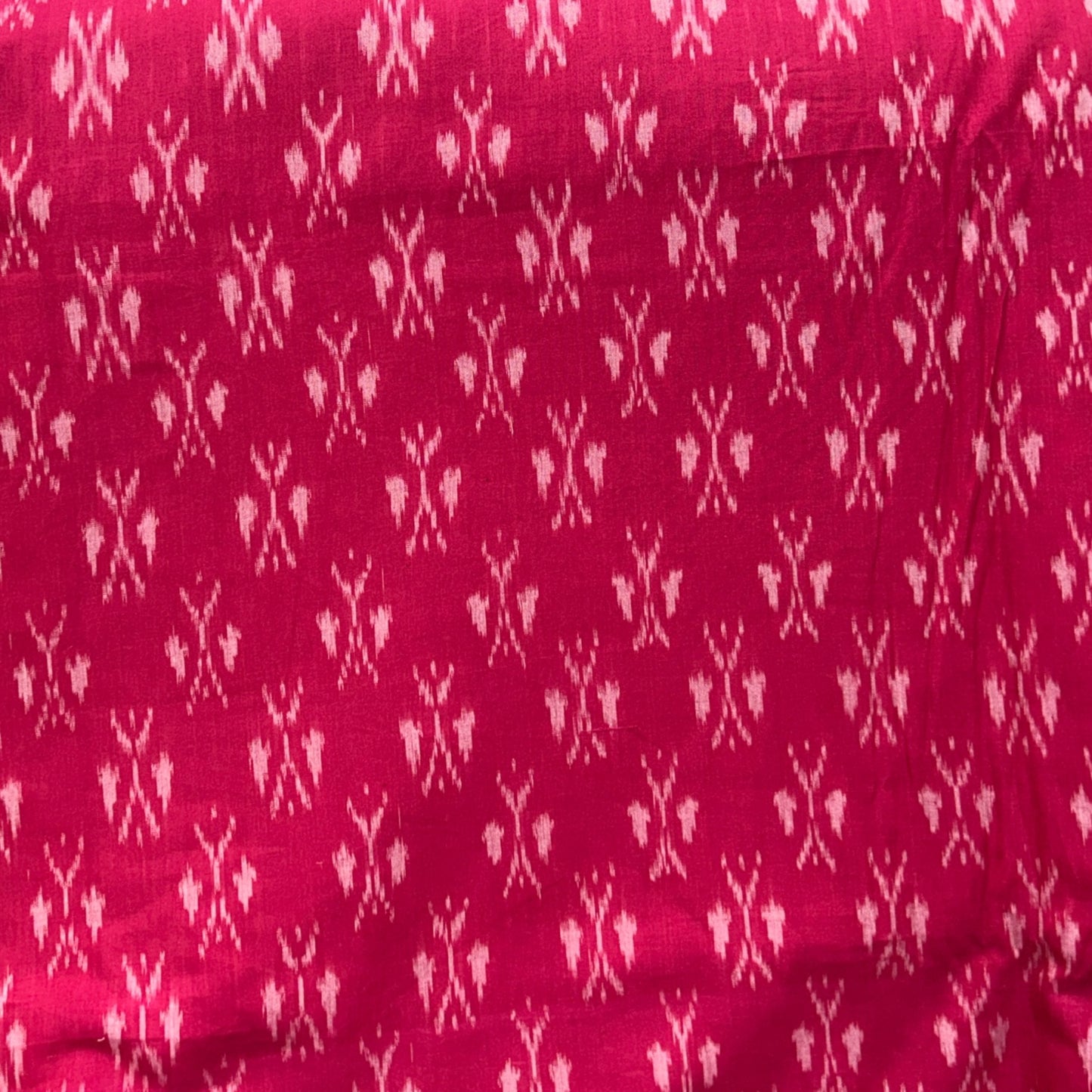 Cotton Mercerised Pink With White Woven Fabric