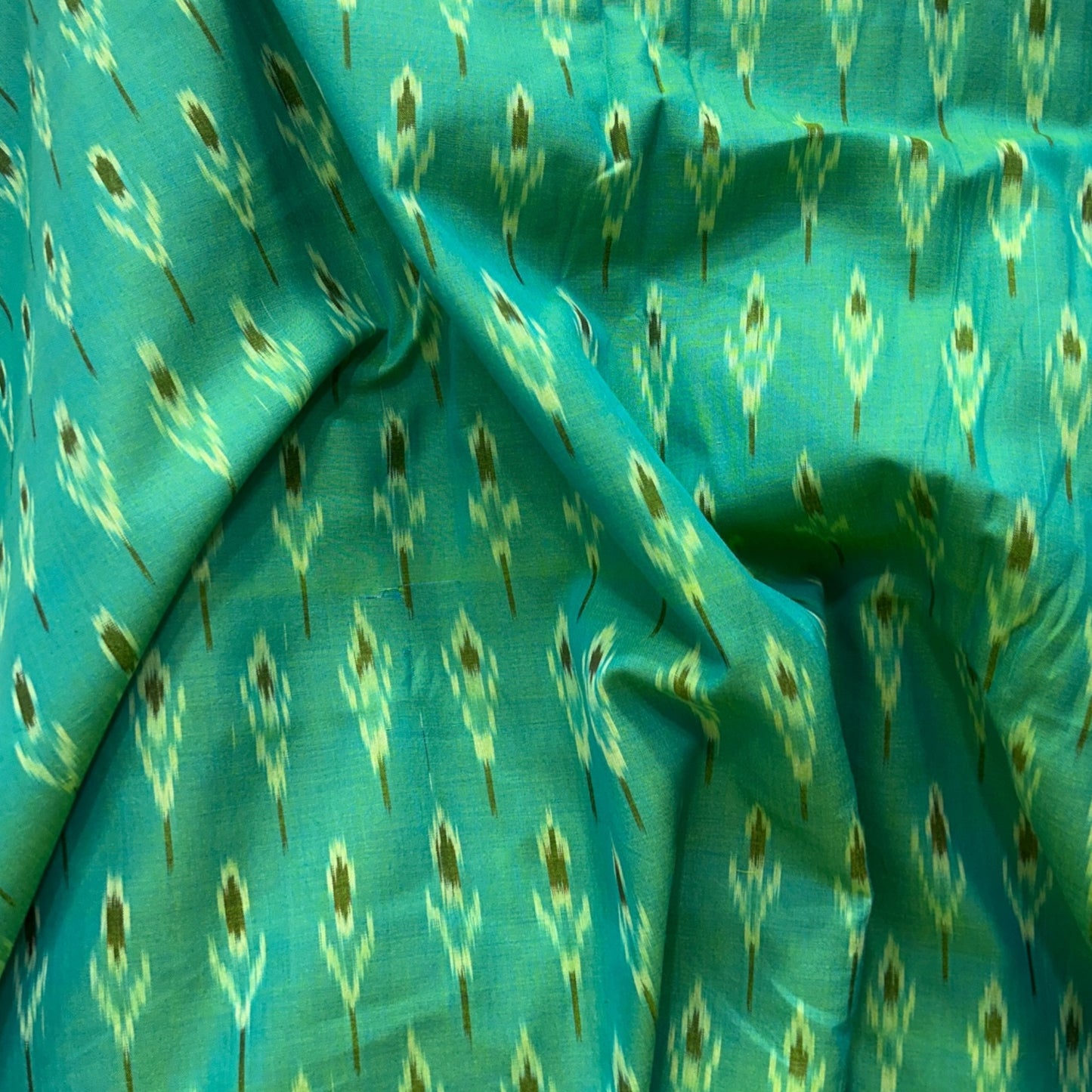 Cotton Mercerised Shaded Green Woven Fabric
