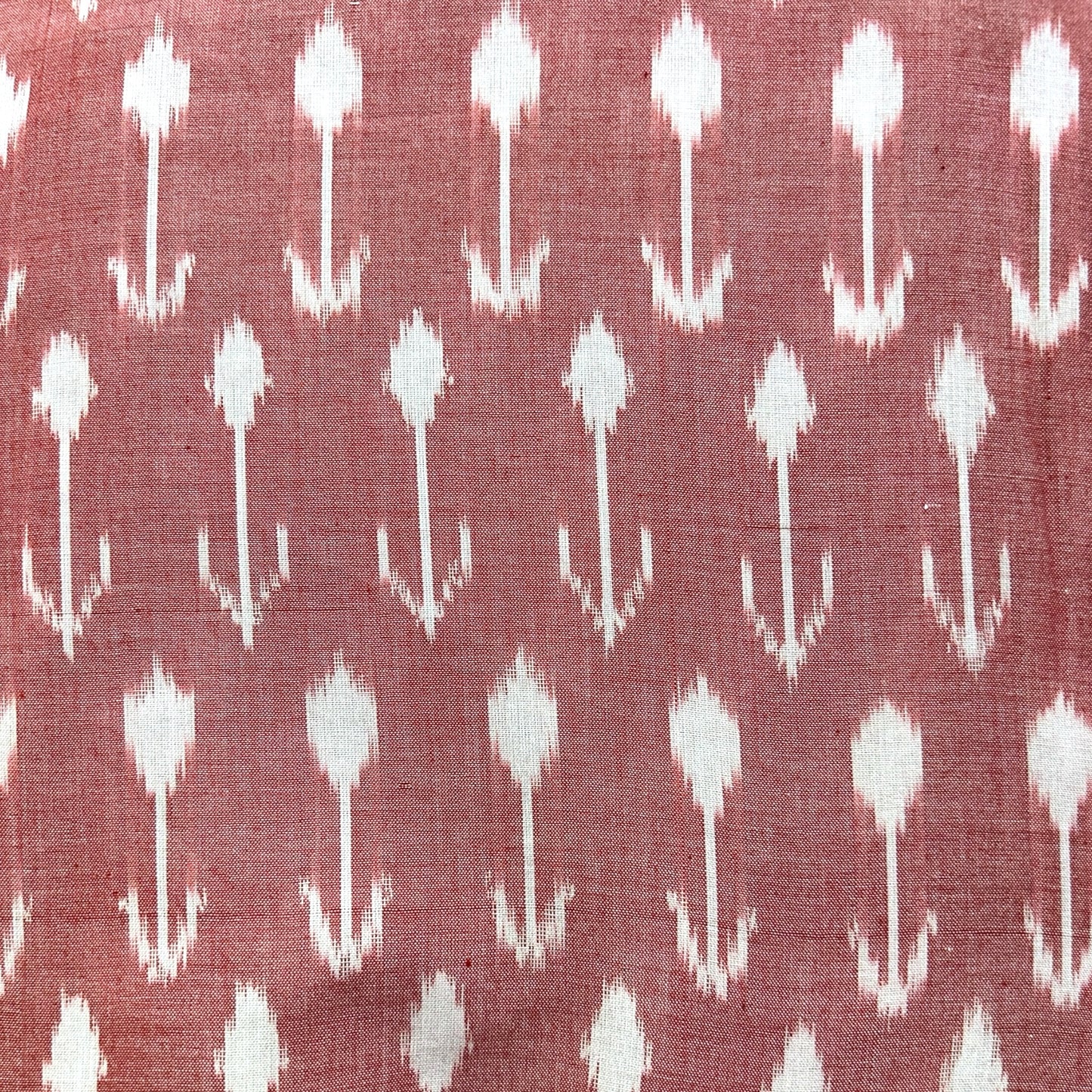 Cotton Mercerised Pink With White Woven Fabric
