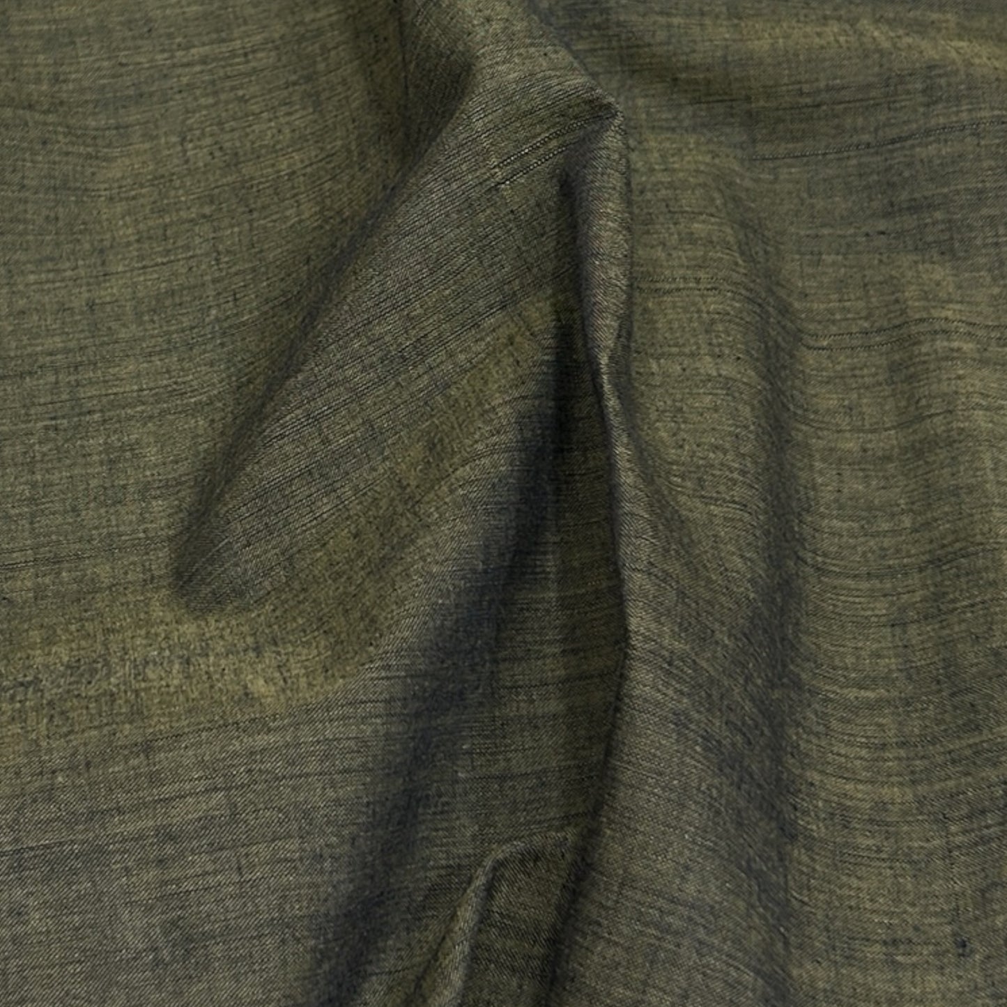 Mangalgiri Olive Green Handloom Cotton Fabric