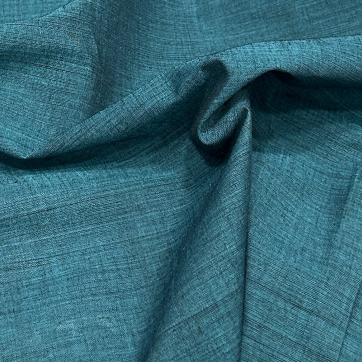 Mangalgiri Turquoise Blue Handloom Cotton Fabric