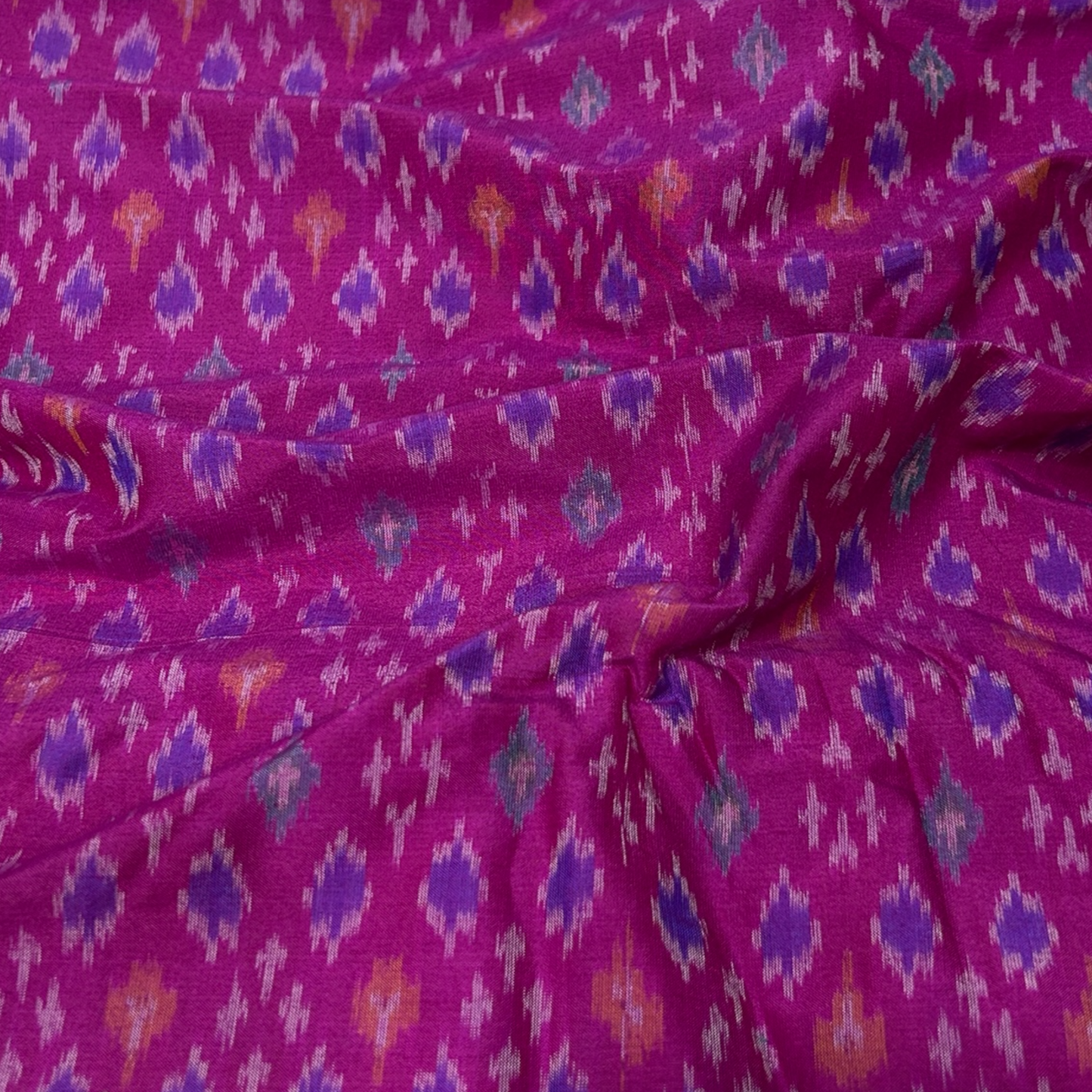 Sico Ikkat Purple Handloom Fabric