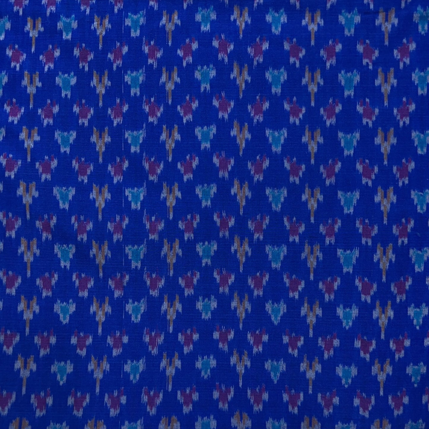Sico Ikkat Blue Handloom Fabric