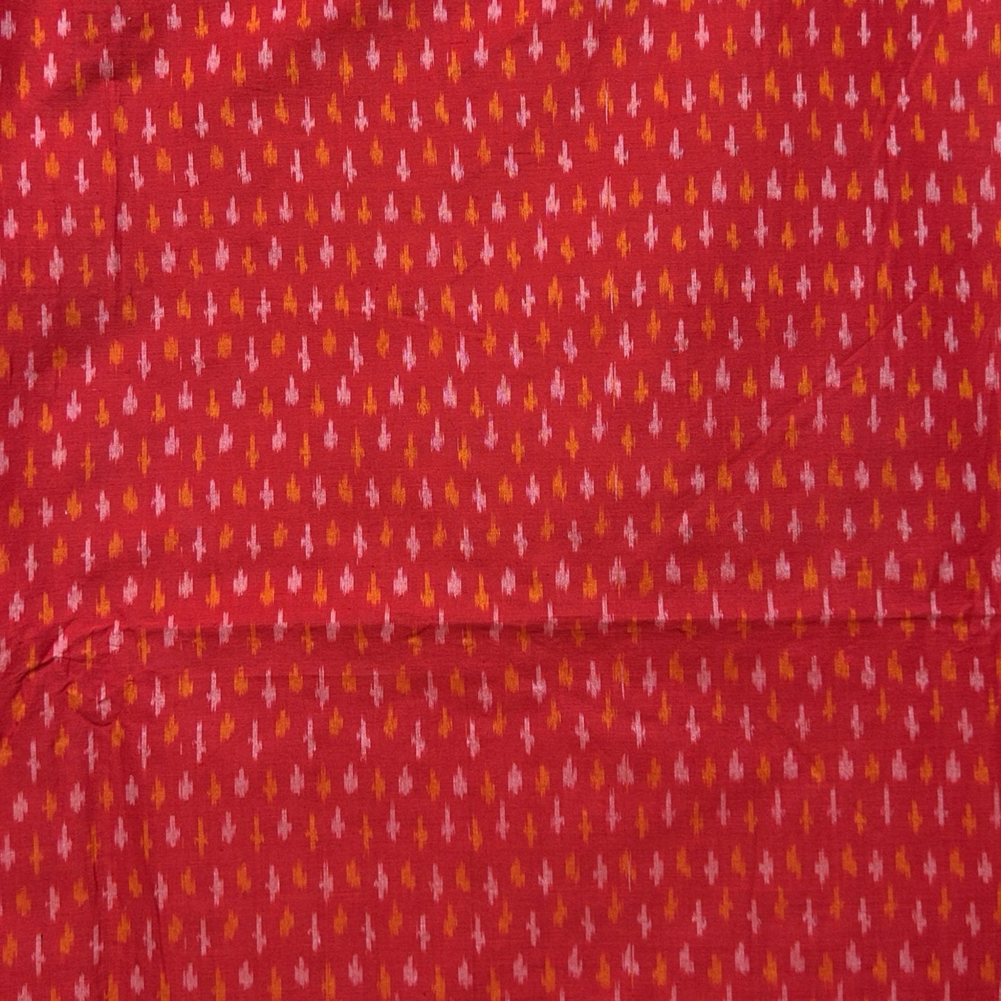 Sico Ikkat Red Handloom Fabric