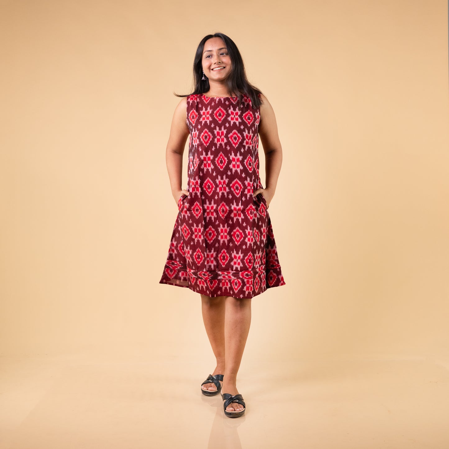 Handwoven Mercerised Ikkat Dress
