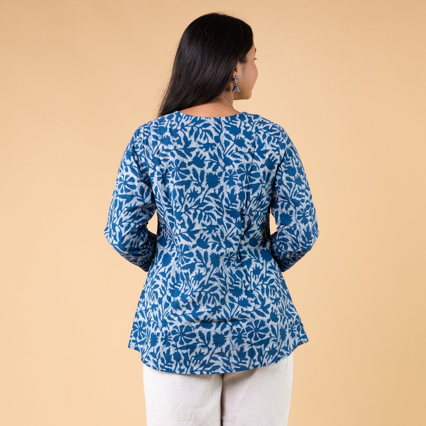Dabu Blue Hand Block Printed Tunic