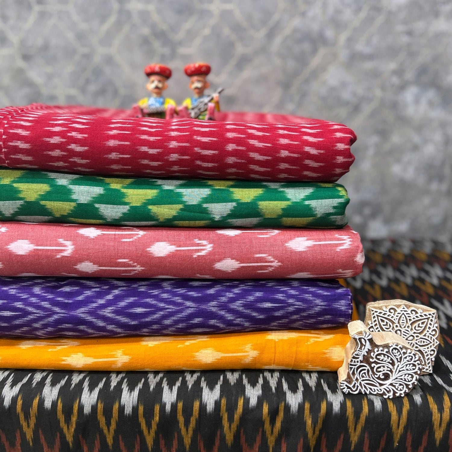 Mercerised Ikkat Fabric