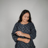 Blue Dabu Floral Hand Block Printed Tunic