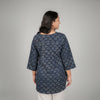 Blue Dabu Floral Hand Block Printed Tunic