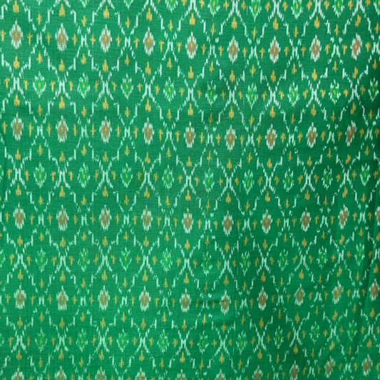 Sico Ikkat Green Handloom Fabric