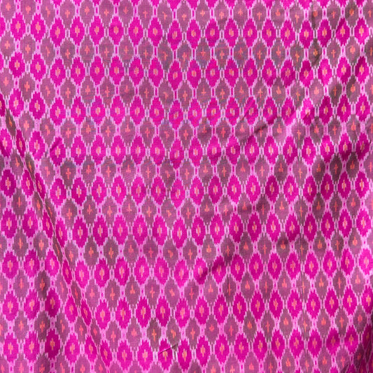 Sico Ikkat Pink Handloom Fabric