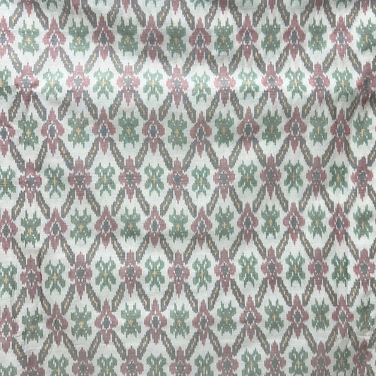 Sico Ikkat White Handloom Fabric