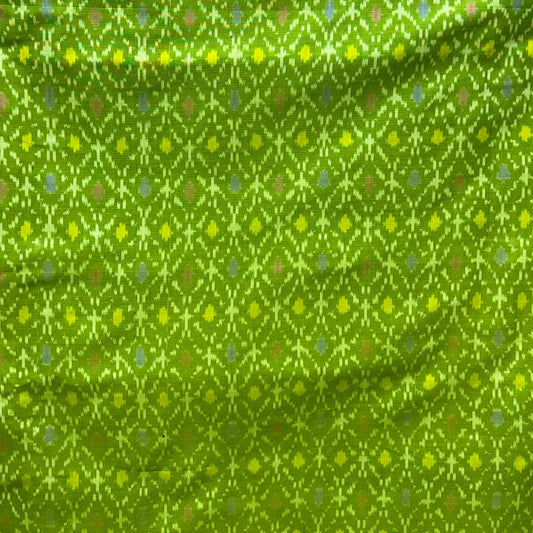 Sico Ikkat Green Handloom Fabric