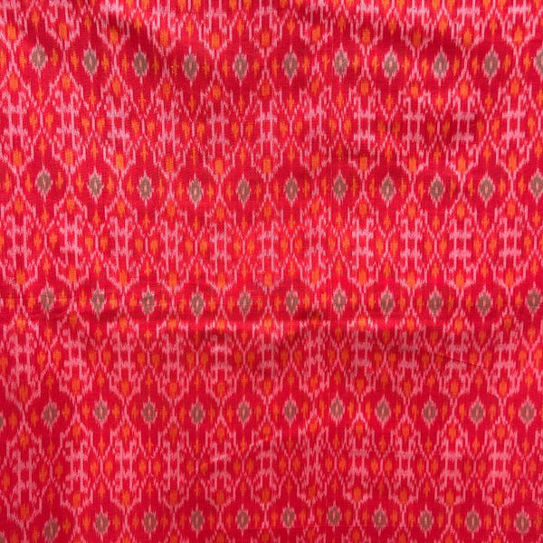 Sico Ikkat Red Handloom Fabric