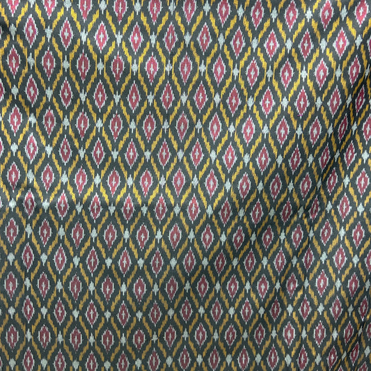Sico Ikkat Black Handloom Fabric