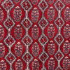 Ajrakh Red Floral Hand Block Printed Fabric