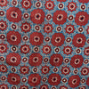 Ajrakh Red Floral Hand Block Printed Fabric