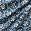 Ajrakh Blue Floral Hand Block Printed Fabric