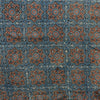 Ajrakh Blue Floral Hand Block Printed Fabric