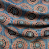 Ajrakh Blue Geometric Hand Block Printed Fabric