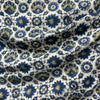Ajrakh Cream Floral Hand Block Printed Fabric