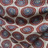 Ajrakh Cream Geometric Hand Block Printed Fabric