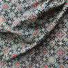 Ajrakh Black Floral Hand Block Printed Fabric