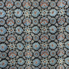Ajrakh Black Floral Hand Block Printed Fabric