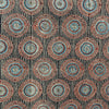 Ajrakh Black Floral Hand Block Printed Fabric