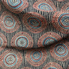 Ajrakh Black Floral Hand Block Printed Fabric