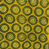 Ajrakh Yellow Floral Hand Block Printed Fabric