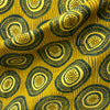Ajrakh Yellow Floral Hand Block Printed Fabric