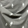 Dabu Grey Floral Hand Block Printed Fabric