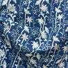 Dabu Blue Floral Hand Block Printed Fabric