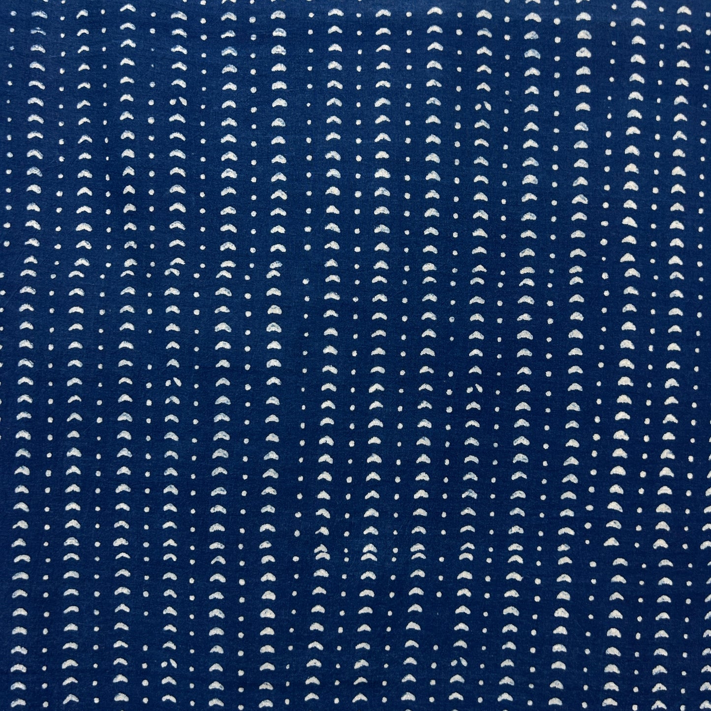Dabu Blue Line Motif Hand Block Printed Fabric