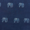 Dabu Blue Elephant Motif Hand Block Printed Fabric