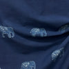 Dabu Blue Elephant Motif Hand Block Printed Fabric