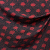 Dabu Red Floral Hand Block Printed Fabric