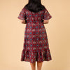 Ajrakh Red Geometric Hand Block Printed Dress