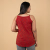 Ajrakh Red Hand Block Printed Spagetti Top