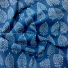 Dabu Blue Floral Hand Block Printed Fabric
