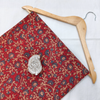 Ajrakh Red Floral Hand Block Printed Fabric