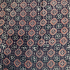 Modal Silk Ajrakh Brown Floral Hand Block Printed Fabric